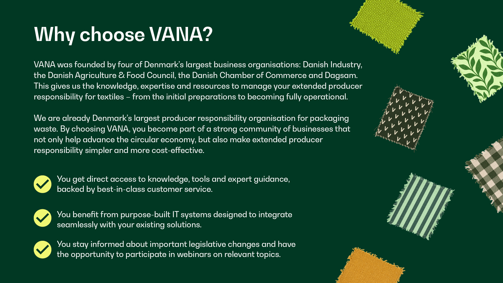 Therefore, you should choose VANA