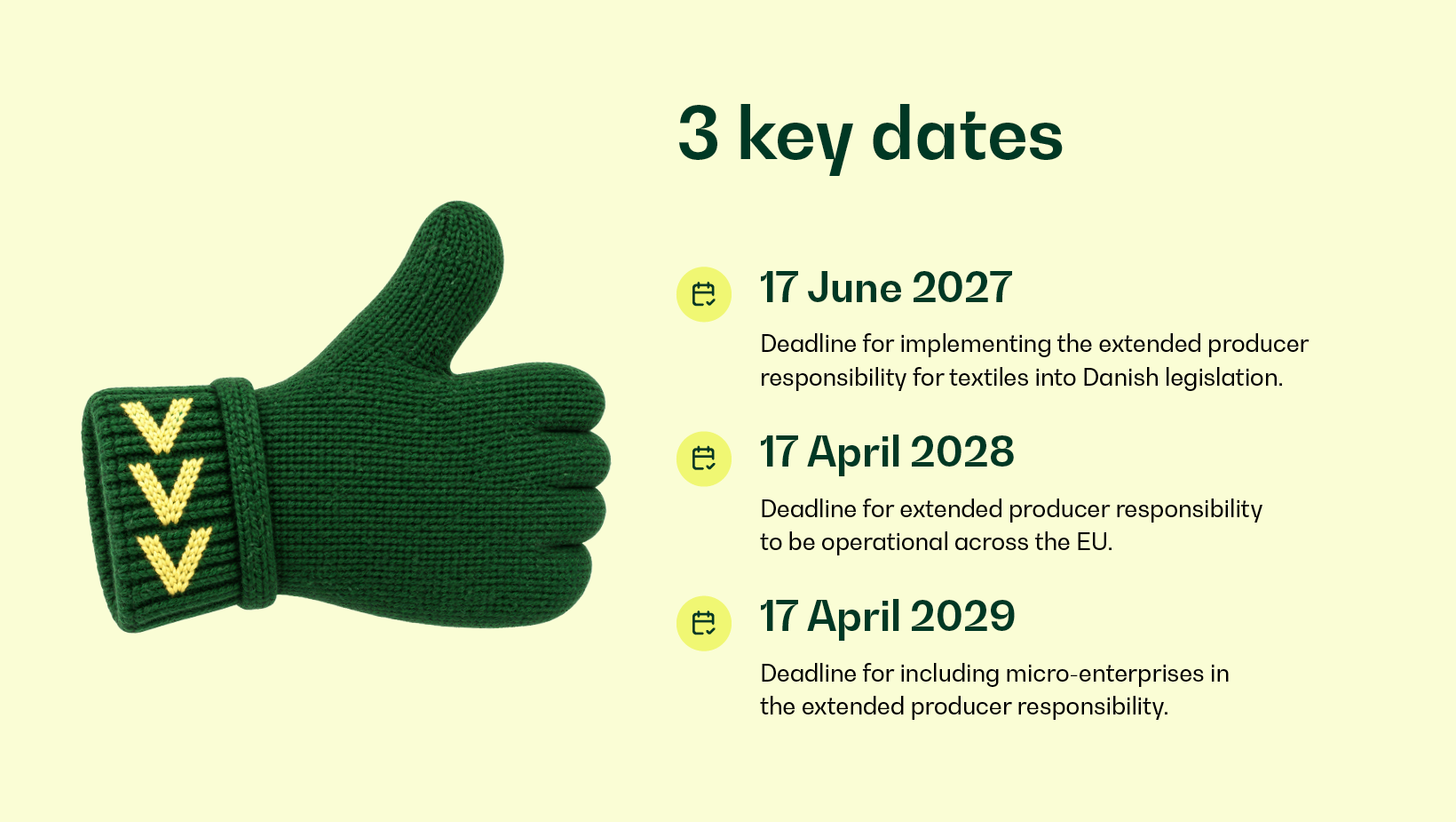 3 Dates to have control over